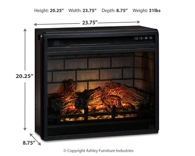 Entertainment Accessories Electric Infrared Fireplace Insert - Home And Beyond