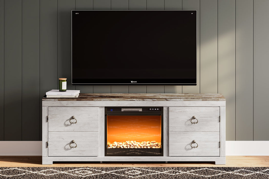 Willowton TV Stand with Electric Fireplace - Home And Beyond