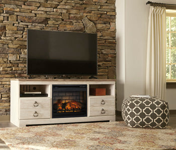 Willowton 64" TV Stand with Electric Fireplace - Home And Beyond