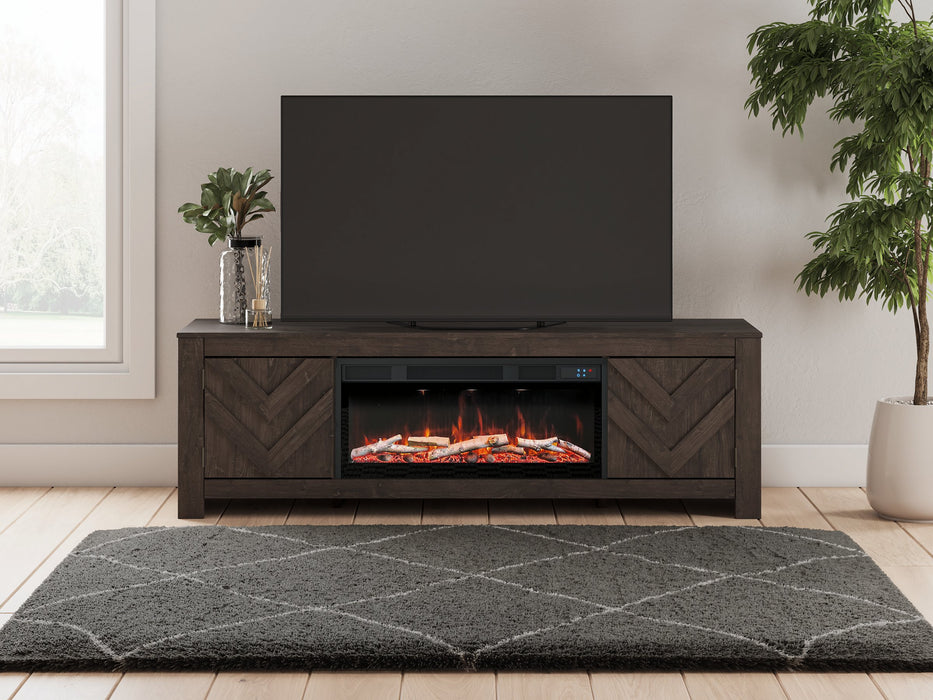 Cayboni 71" TV Stand with Electric Fireplace - Home And Beyond