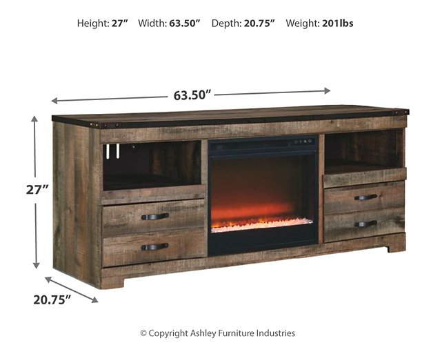 Trinell 63" TV Stand with Electric Fireplace - Home And Beyond