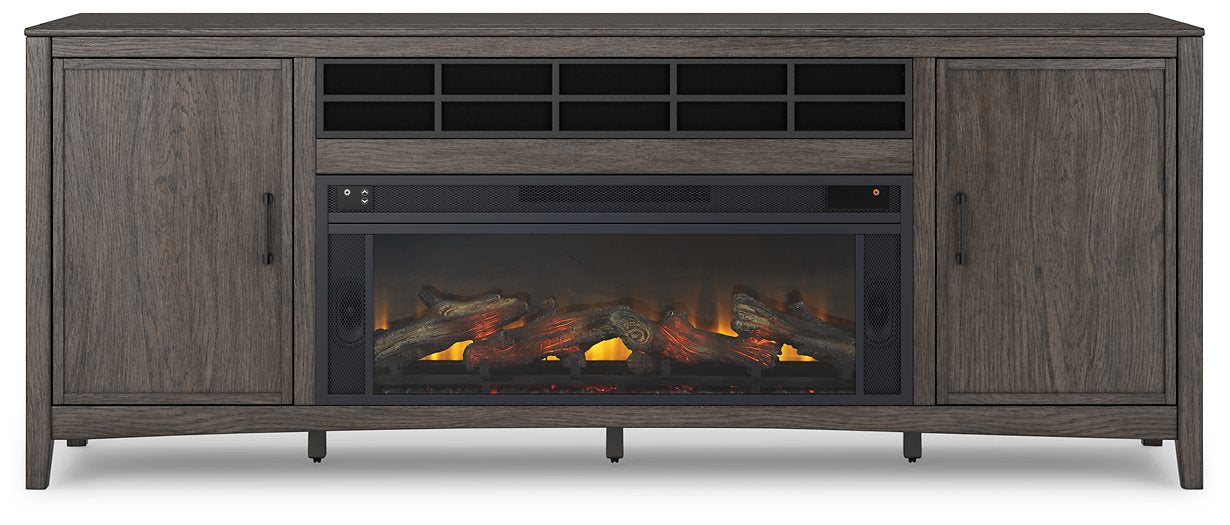 Montillan 84" TV Stand with Electric Fireplace - Home And Beyond