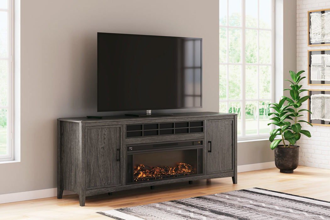 Montillan 84" TV Stand with Electric Fireplace - Home And Beyond