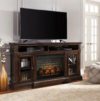 Roddinton 72" TV Stand with Electric Fireplace - Home And Beyond