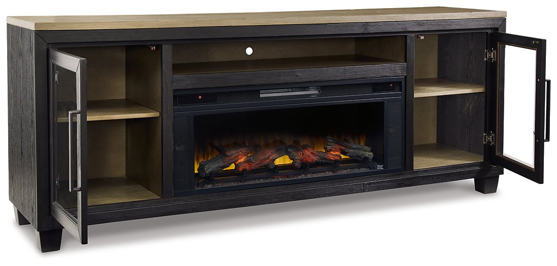 Foyland 83" TV Stand with Electric Fireplace - Home And Beyond