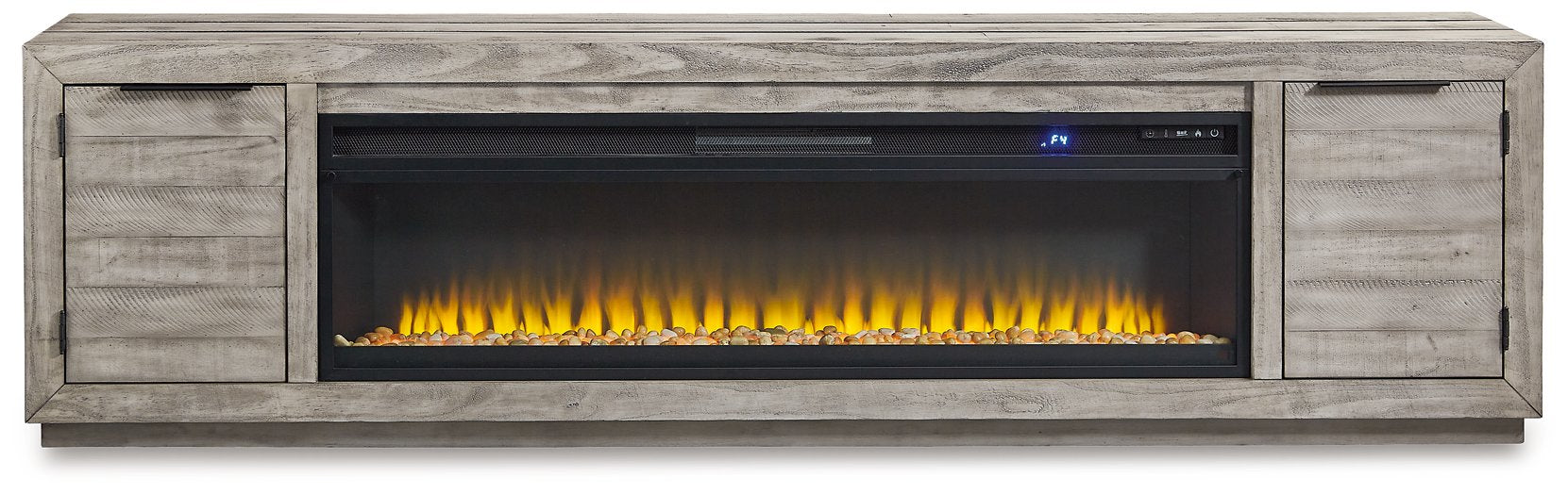 Naydell 92" TV Stand with Electric Fireplace - Home And Beyond
