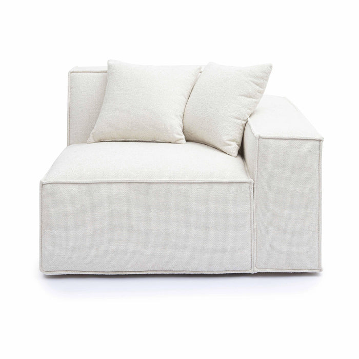 Mindy Performance Chenille Basketweave Modular Corner Chair