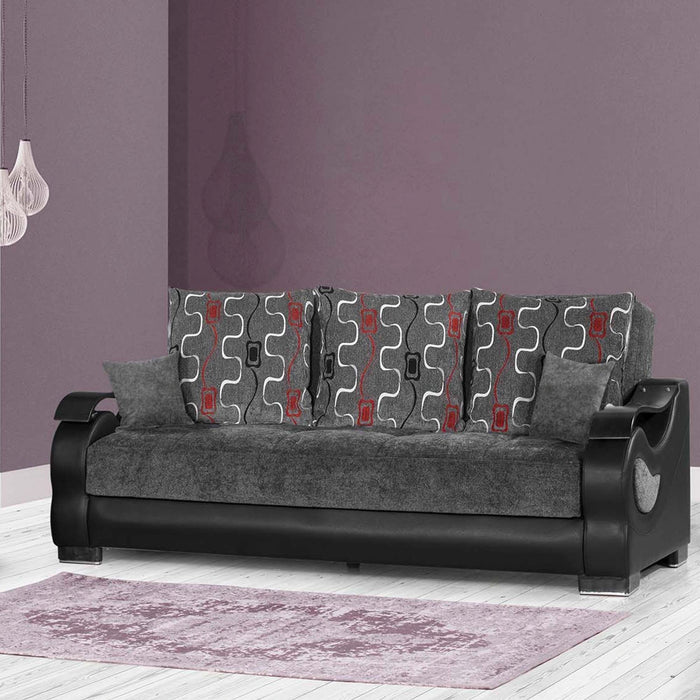 Ottomanson Metroplex Collection Upholstered Convertible Sofabed with Storage