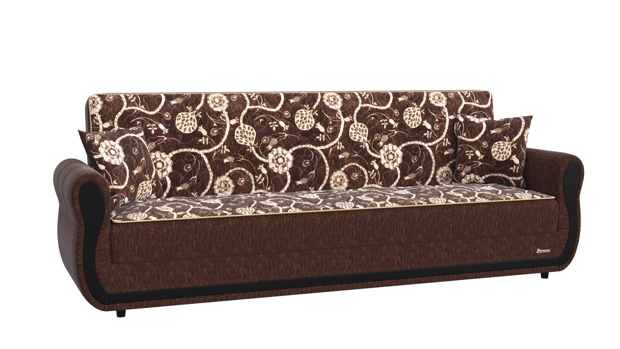 Ottomanson Havana Collection Upholstered Convertible Sofabed with Storage