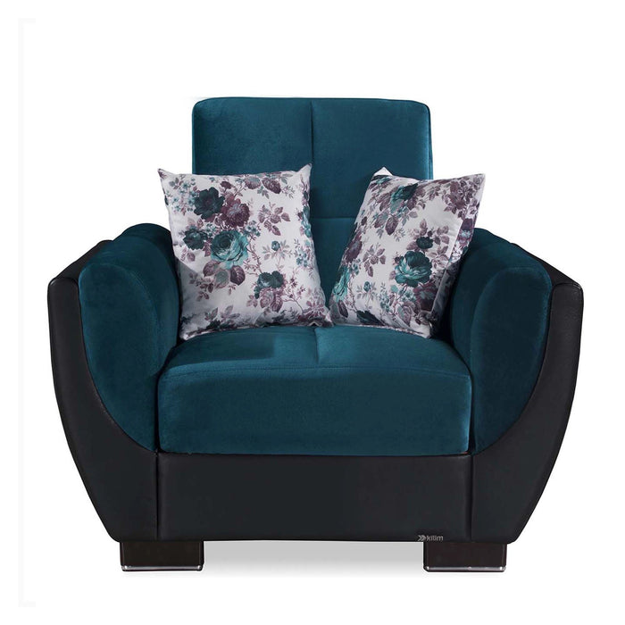 Ottomanson Armada Air Collection Upholstered Convertible Armchair with Storage