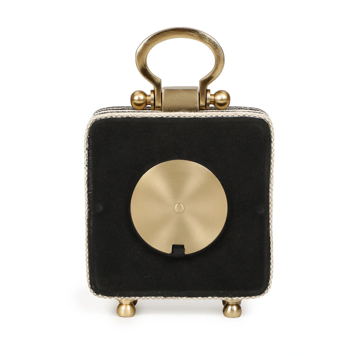 Mona Black Striped Contract-Grade Standing Accent Clock