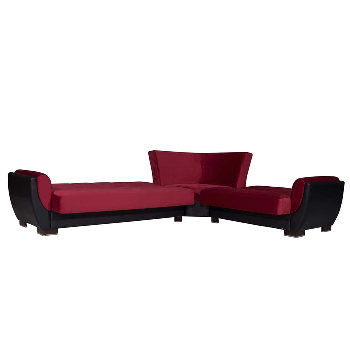 Ottomanson Armada Air Collection Upholstered Convertible Sectional with Storage