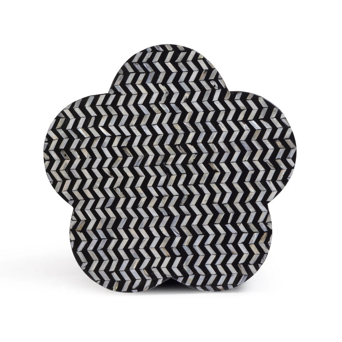 Truffle Black Mother of Pearl Shell Side Table