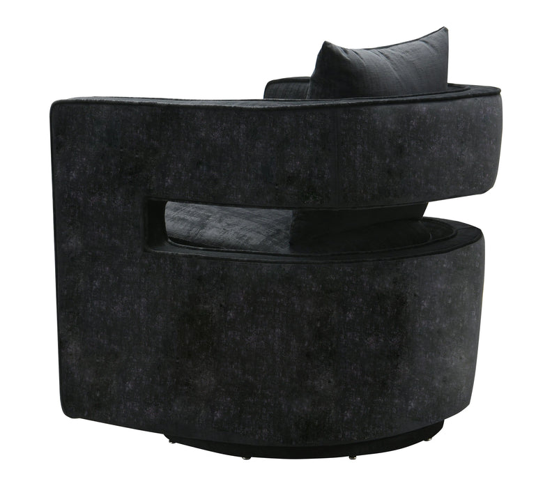 Kennedy Performance Velvet Swivel Accent Chair