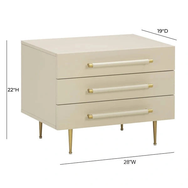Trident 28" 3-Drawer Nightstand