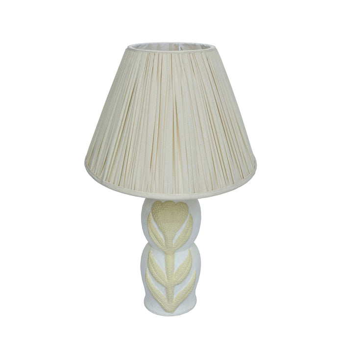 Edith Papier Mache Flower Pleated Table Lamp