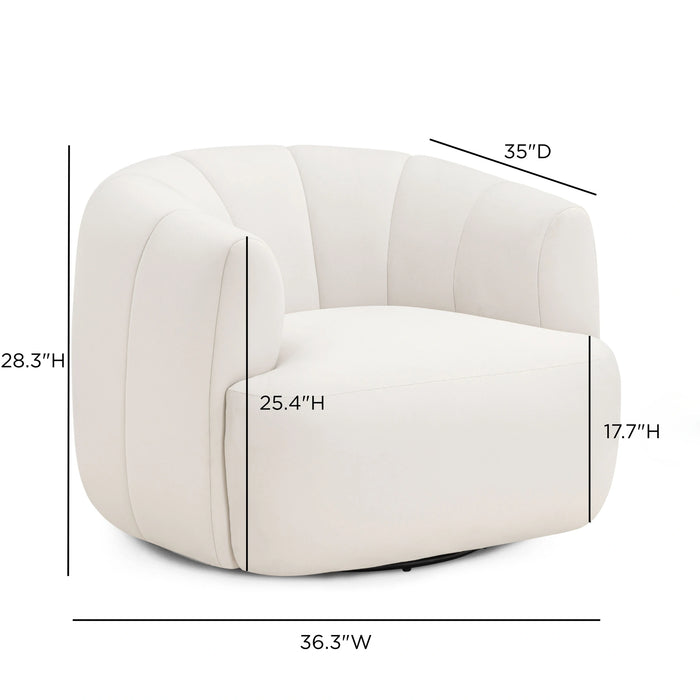 Jasmine Performance Velvet Swivel Accent Chair