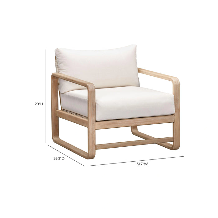 Palata Cream Performance Fabric Outdoor Accent Chair