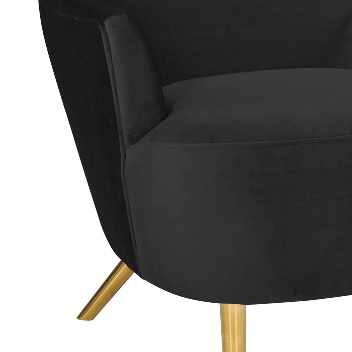 Julia Velvet Wingback Accent Chair
