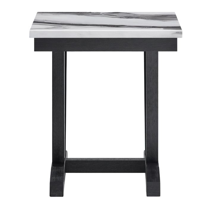 T1319 Blk/Wht End Table