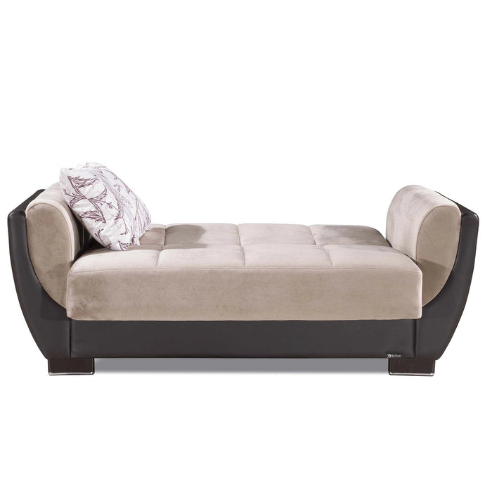 Ottomanson Armada Air Collection Upholstered Convertible Loveseat with Storage