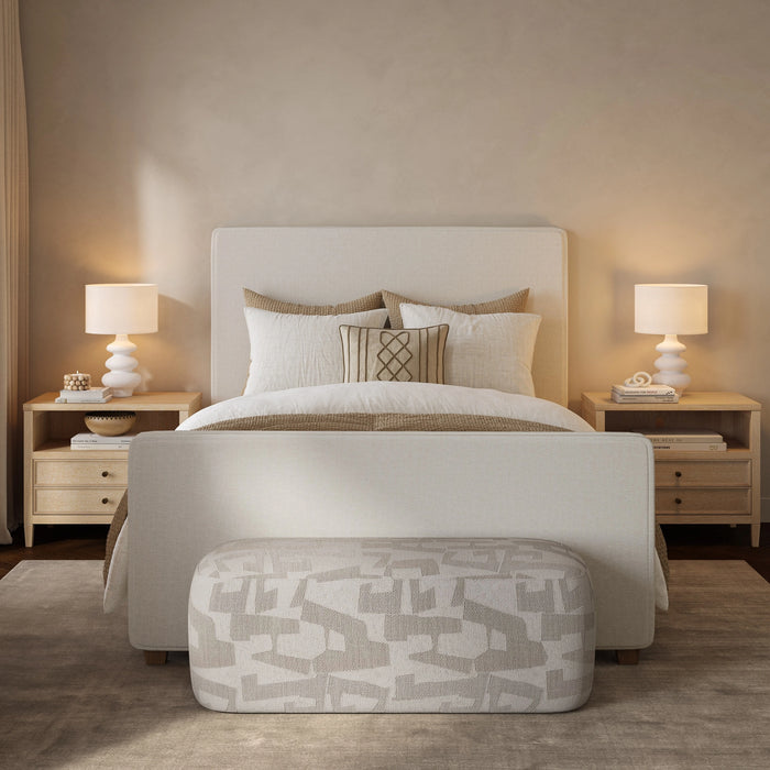 Bristol Park Ivory Contract-Grade Fabric Upholstered Bed