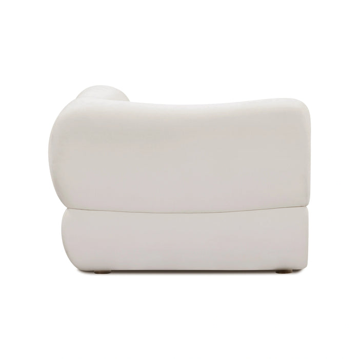 Zenith Contract-Grade Upcycled Fabric Cream Corner Wedge