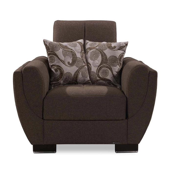 Ottomanson Armada Air Collection Upholstered Convertible Armchair with Storage