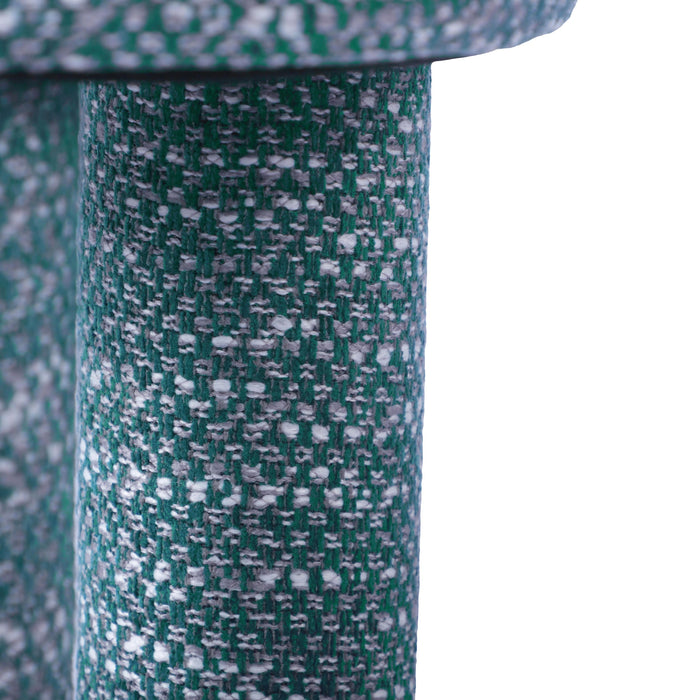 Claire Brown Checkered Boucle Stool