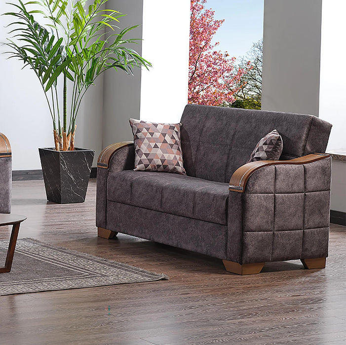 Ottomanson Sapphire Collection Convertible Loveseat with Storage