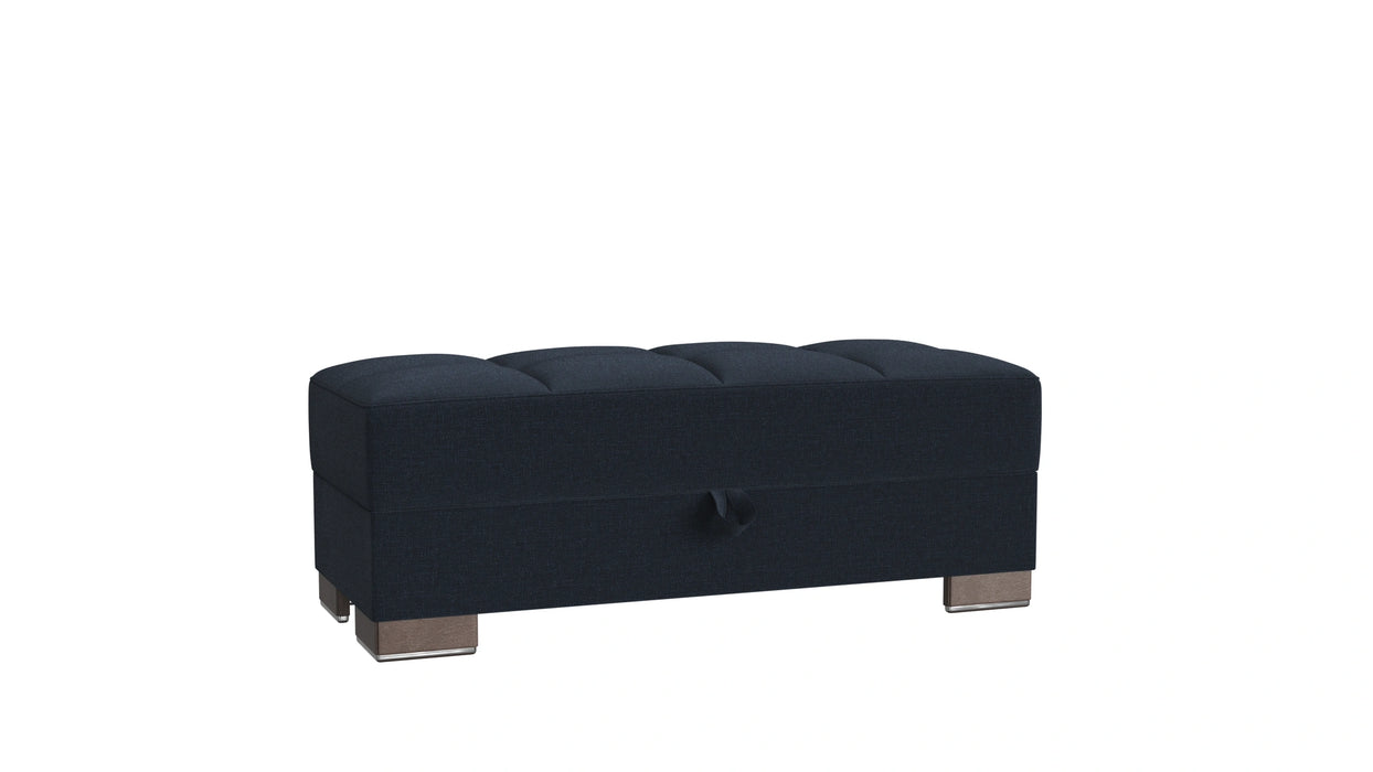 Ottomanson Armada Collection Upholstered Ottoman with Storage
