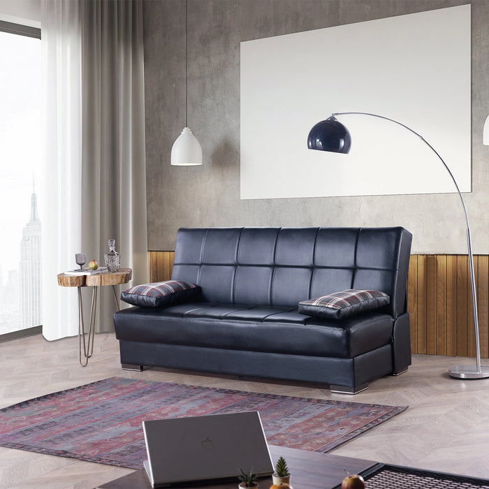 Ottomanson Soho Collection Upholstered Convertible Sofabed with Storage
