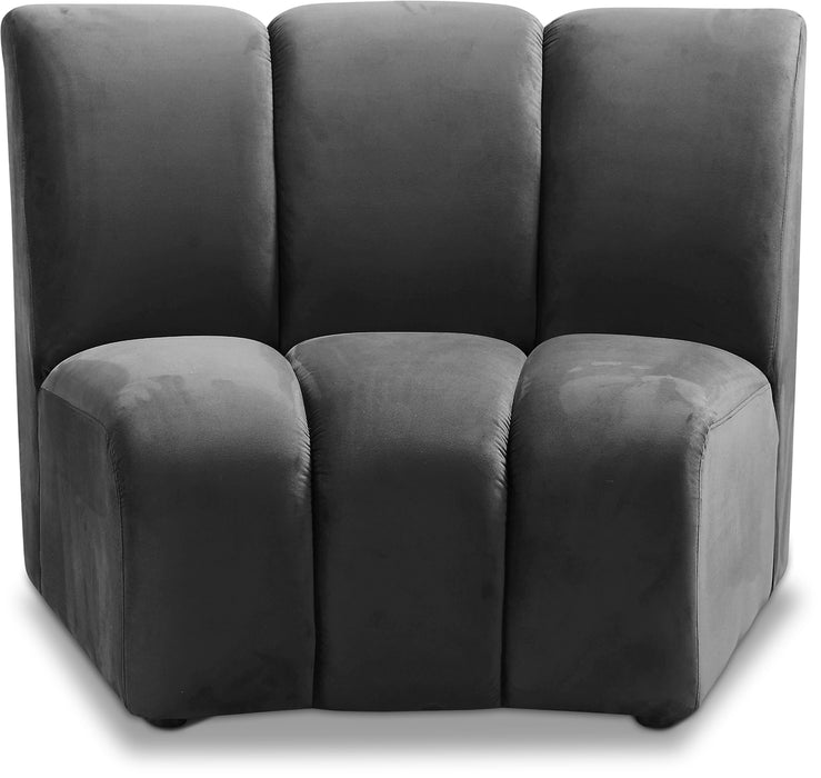 Infinity Grey Velvet Modular Chair