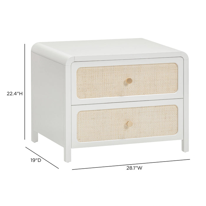 Patty 28" Rattan 2 Drawer Nightstand