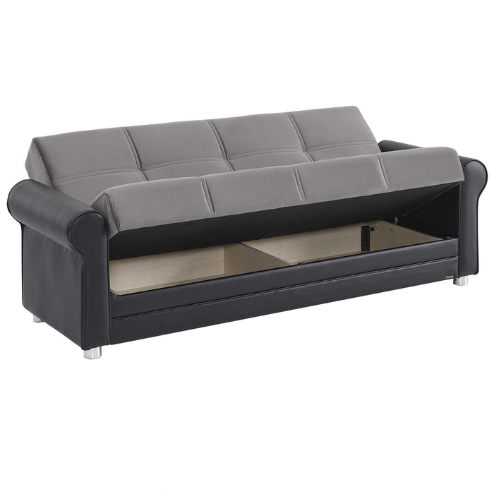Ottomanson Avalon Collection Upholstered Convertible Sofabed with Storage