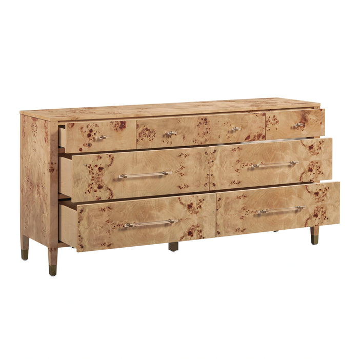 Brandyss 62" Burl 7-Drawer Dresser
