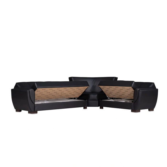 Ottomanson Armada Air Collection Upholstered Convertible Sectional with Storage