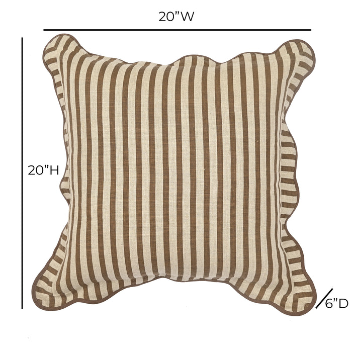 Striped 20" Linen Throw Pillow