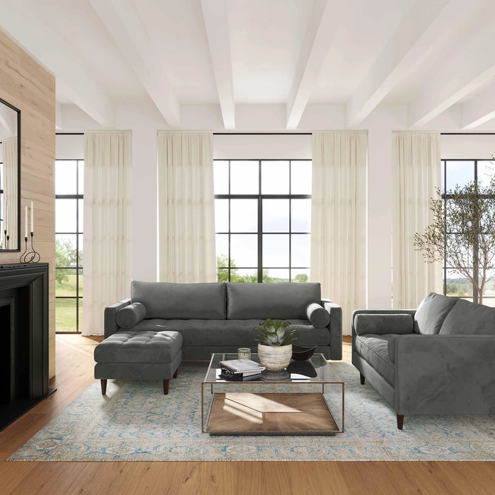 Cave 2-Piece Performance Velvet Sectional