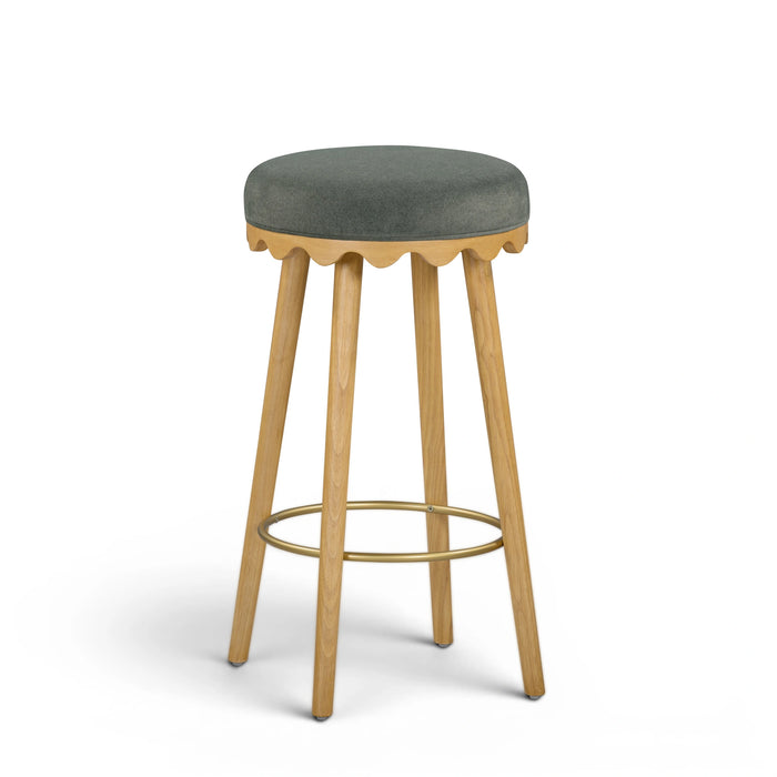 Oodle Performance Vegan Mohair Bar and Counter Stool