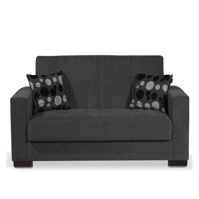 Ottomanson Armada Collection Upholstered Convertible Loveseat with Storage