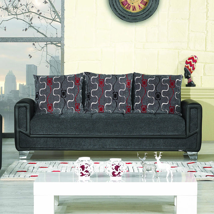 Ottomanson Mondo Modern Collection Upholstered Convertible Sofabed with Storage