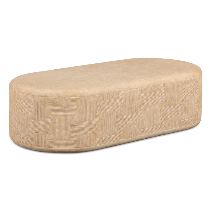 Suraya 55" Indoor/Outdoor Concrete Rounded Coffee Table