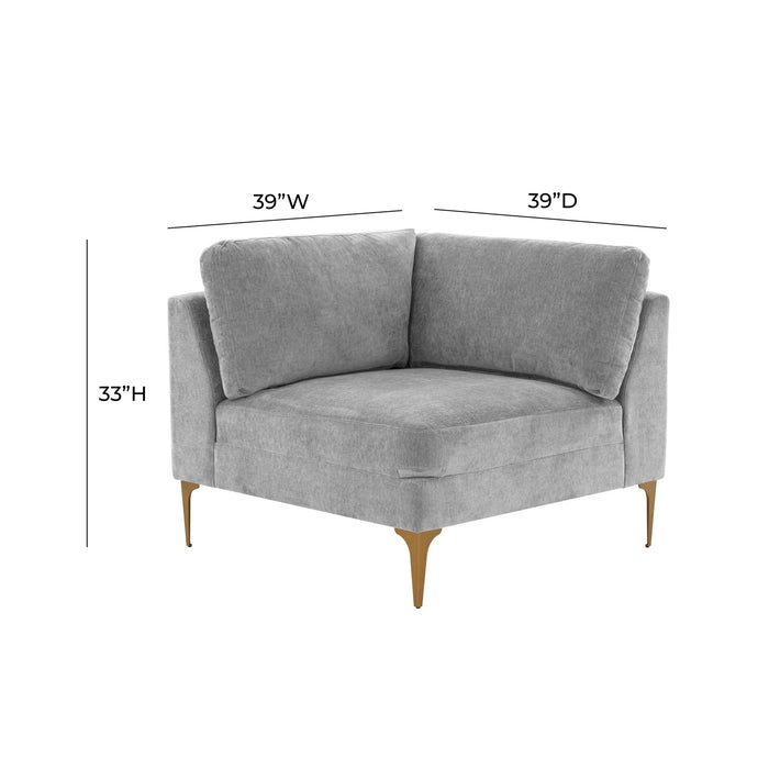 Serena Performance Velvet Modular Armless Chair
