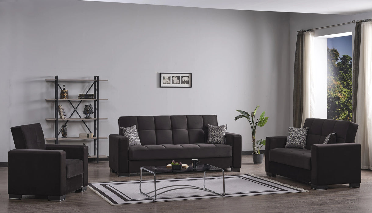 Ottomanson Armada Collection Upholstered Convertible Sofabed with Storage