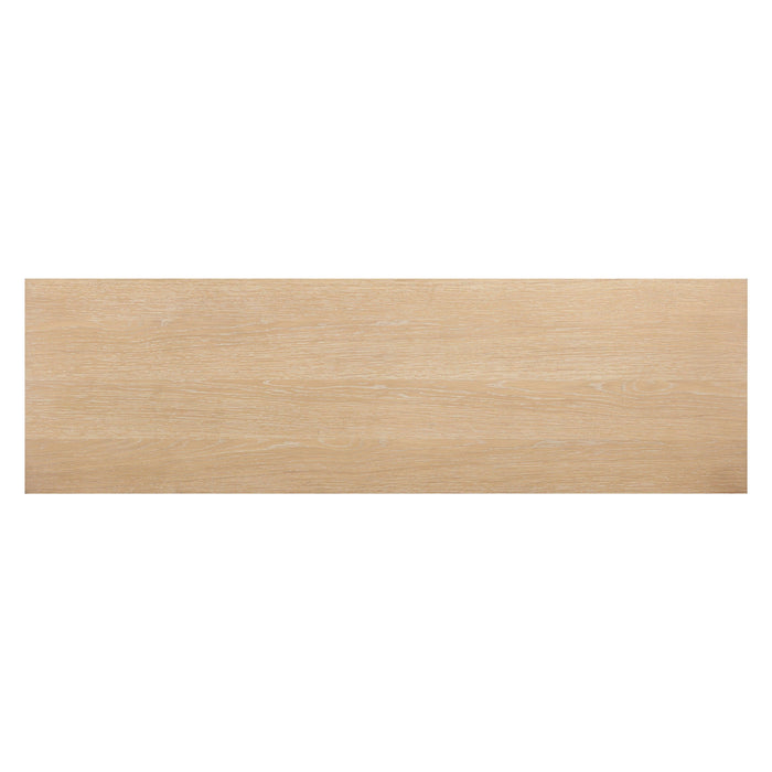 Bristol Park 62" Whitewashed Oak Wood 6-Drawer Dresser