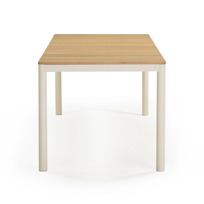 Sardinia 95" Light Teak Outdoor Rectangular Dining Table