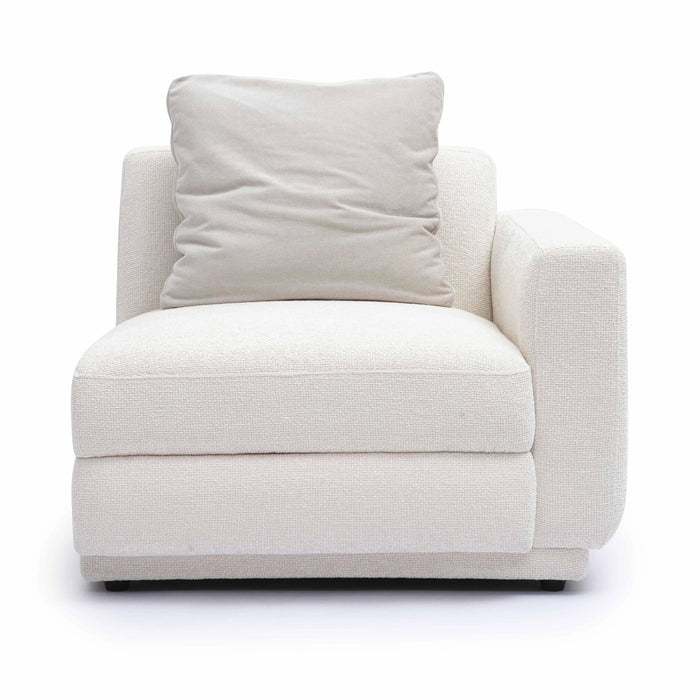 Perry Cream Performance Chenille Modular Corner Chair
