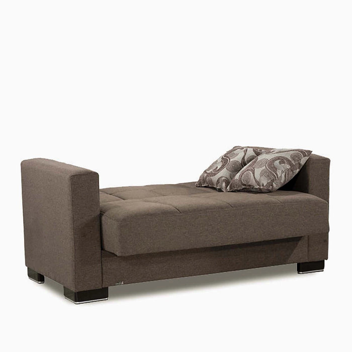 Ottomanson Armada Collection Upholstered Convertible Loveseat with Storage