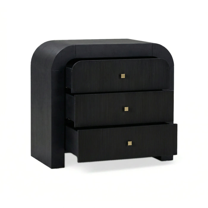 Hump 38" Arched 3-Drawer Bedside Chest
